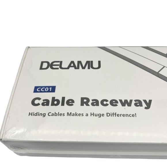Delamu Cable Raceway Cover Cord Concealer CC01 White 55 in NIB - Picture 2 of 5